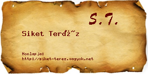 Siket Teréz névjegykártya
