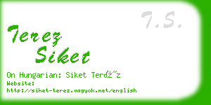 terez siket business card